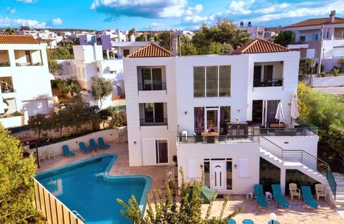 Chania Villa | Wonderful Villa with Private Pool, Panoramic Sea Views & Spacious Interiors