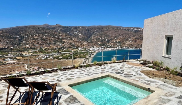 Andros Galini House Where the Mountain Meets the Sea in Ormos Korthiou