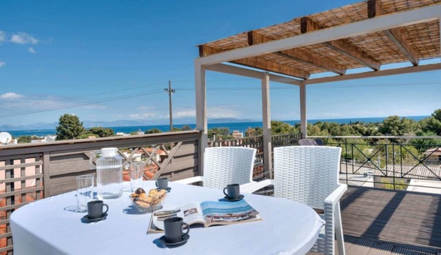 Artemida 8-Bedroom Getaway with Rooftop Sea Views in Artemis
