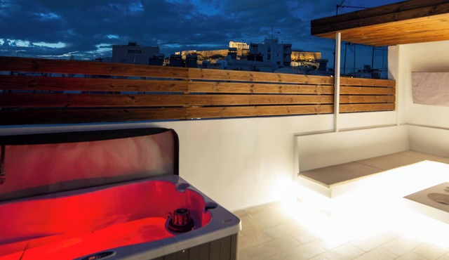 Athens - Acropolis Top Floor Mini Studio - Cityscape View & Hot tub