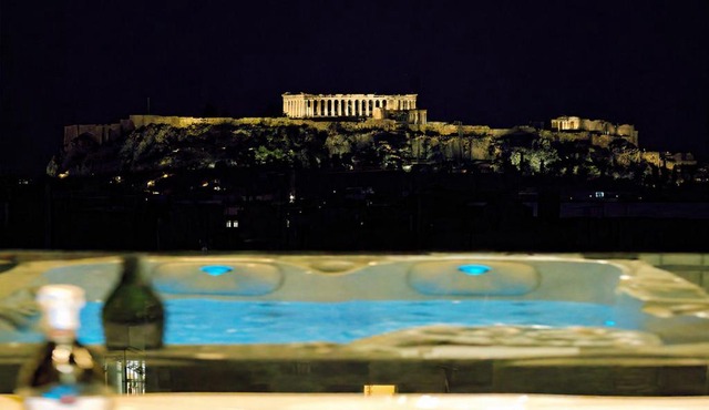 Athens Skyline Penthouse Jacuzzi Acropolis View
