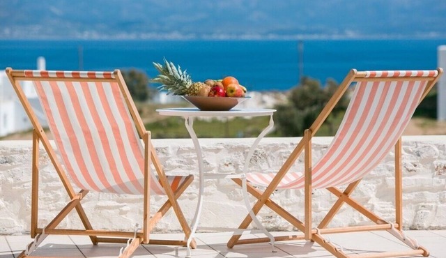 Cycladic Aegean house, breathtaking sea view, 5 min. from beaches. in Dasinari Logaras Paros