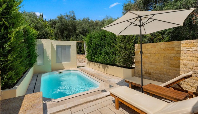 Doliva Chris Apartment with Private Pool, Mountain View, Wi-Fi and Air Conditioning in Corfu