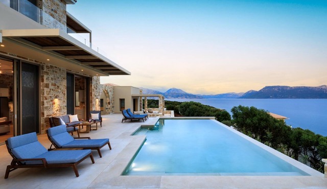 Elegant Contemporary Villa with Spectacular Ionian Views and Sea Access