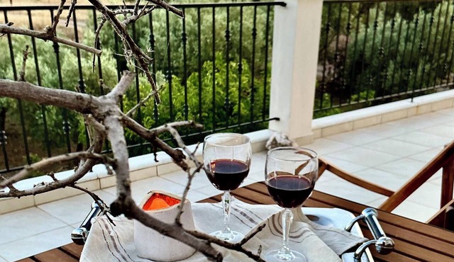 Horizon house inside OLive Grove and Vineyard Estate-5 min from Amaryntho! in Amarynthos