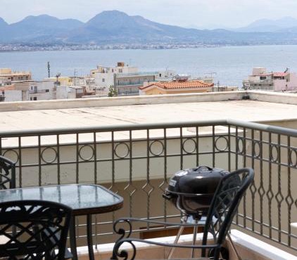Loutraki Seaview Apt - 2BR, Terrace & BBQ I Beach