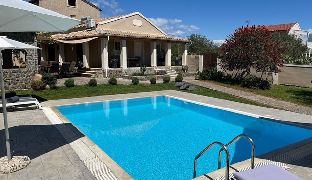 Pavlos & Sofia Harmony Villa – Private Pool with Sea View, Garden, Terrace & Wi-Fi in Corfu