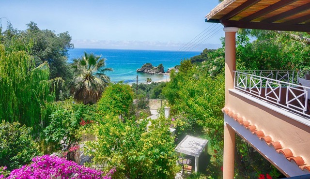 Pelekas Ferienwohnung mit Meerblick nur 200m vom Strand in Avramis