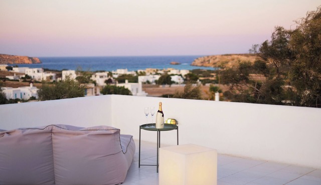 Santa Maria Architect's Villa with Atrium & Gardens in Naousa