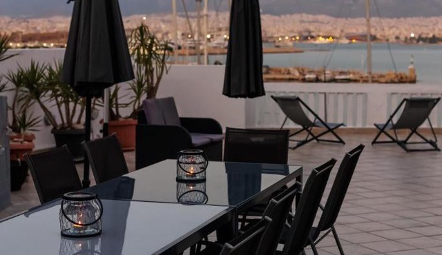 Seaside Grey Pearl Villa Panoramic Marina View Piraeus Athens Riviera in Athens
