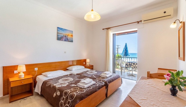 Studio Apartment 'Mires House Front 2' with Sea View, Wi-Fi and Air Conditioning in Corfu