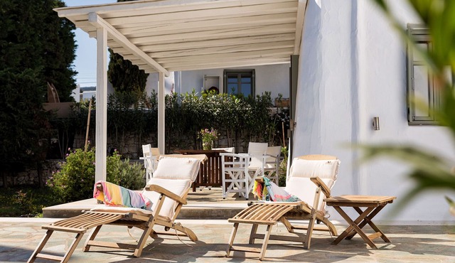 SUN DROP II with garden, on Drios Beach - Paros in PAROS