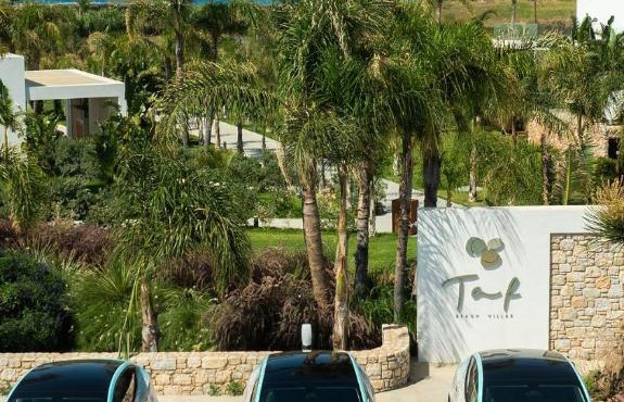 TAF Beach Villas with Tesla Car and Heated Pool in Kos