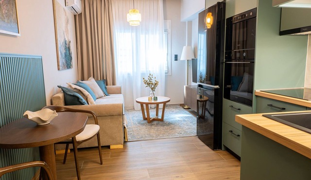 The Arco Teal Apartment with 1-bedroom, with WiFi, AC in phenomenal Kavala in Kavala