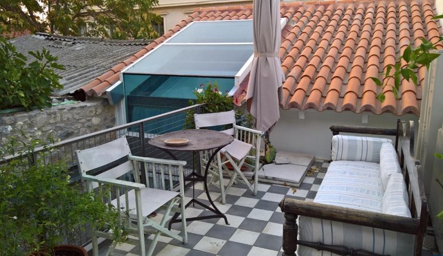 Under the Acropolis, tiny room, big terrace