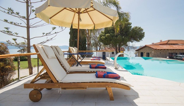 Villa Stylvi - Hydra Bay Resort: Seaside Villa with Private Beach and Dock for Boats