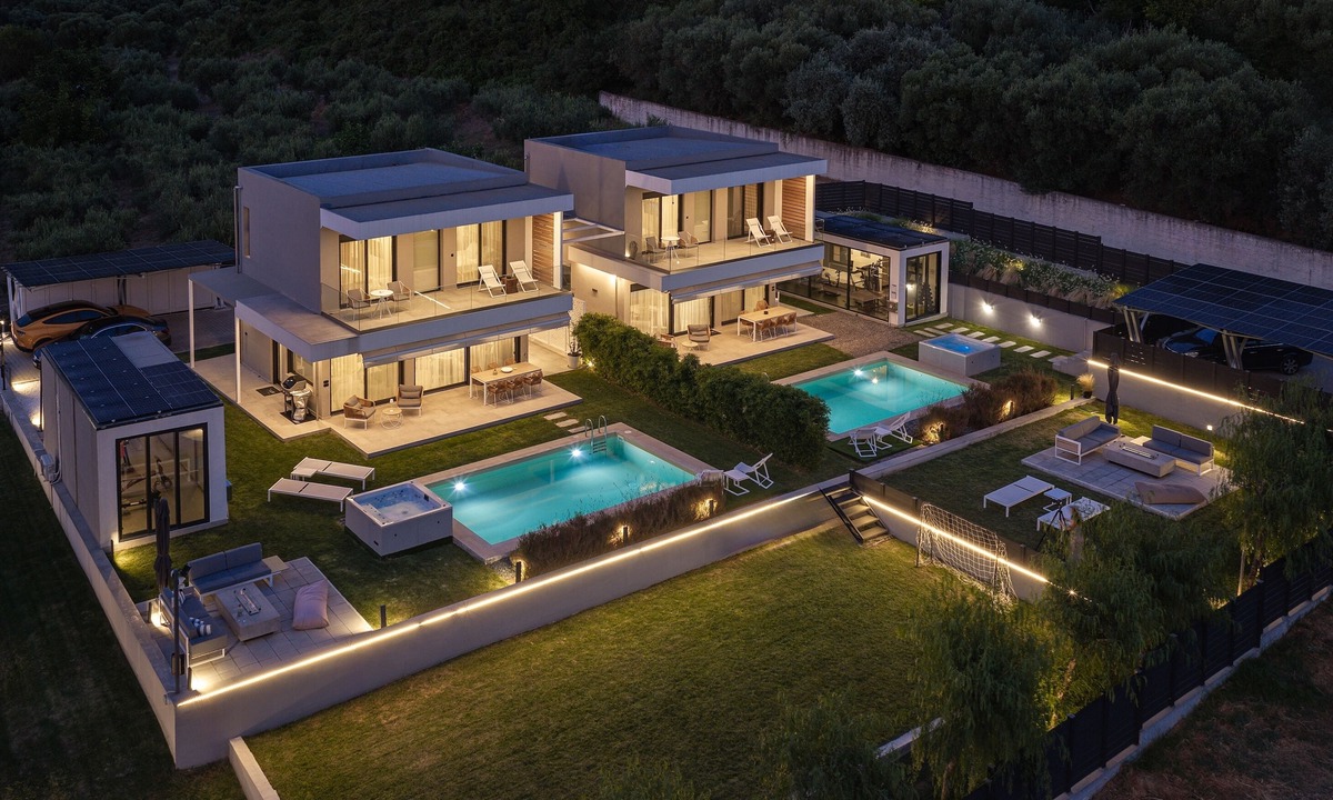 Paradhisos Villa | Luxury Two-Villa Estate with Heated Pools, spa & Sea Views