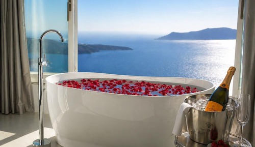 Sun Rocks Experience Suite with indoor Hot Tub, Caldera & Sea View